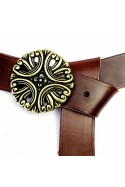 LARP Leather Belt "Floral" - 4 cm