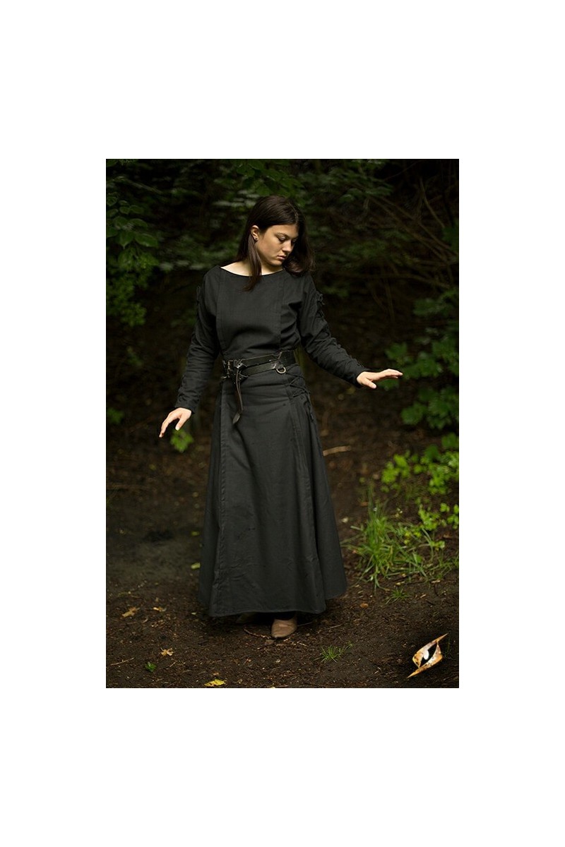 Vestido Medieval Milla Ligero de mujer, negro ⚔️ Tienda-Medieval