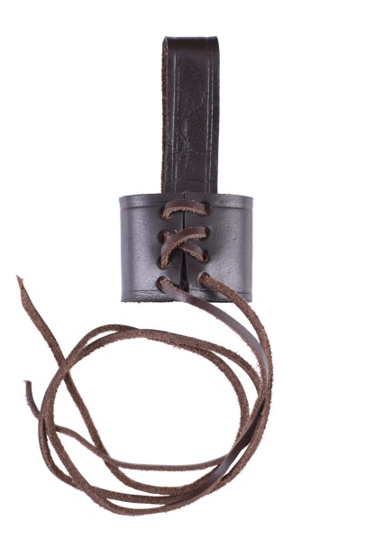 Adjustable Belt Holder for Dagger, Brown Leather