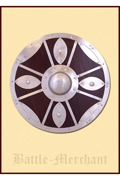Round shield with steel fittiings