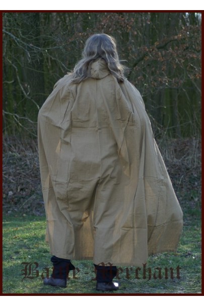 Cotton Cloak with Hood, light brown (tan)