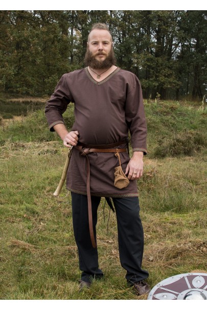 Viking tunic, brown cotton