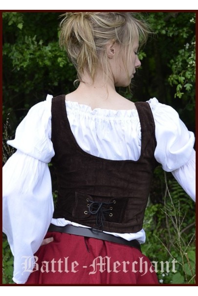 Medieval Waistcoat with buttons, bordeaux