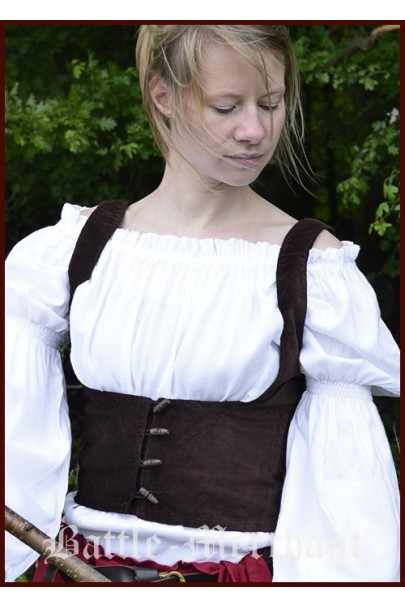 Medieval Waistcoat with buttons, brown
