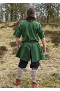 Medieval Braided Tunic Ailrik, short-sleeved, green