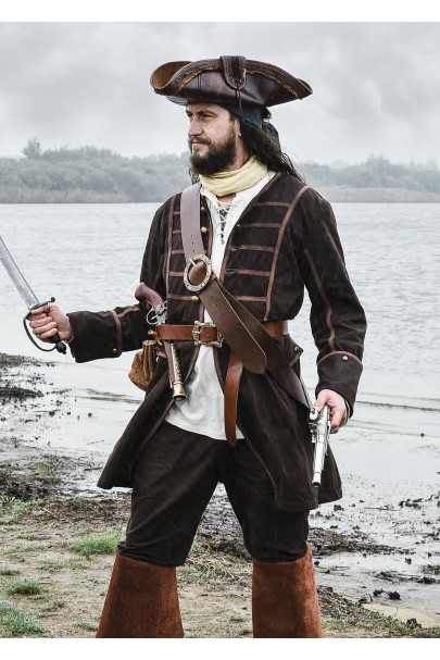 Pirate's Coat Edward, Justaucorps, brown