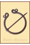 ring brooch, fibula, round, double rolled, hand-forged steel
