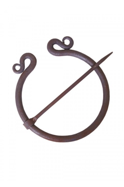 ring brooch, fibula, round, double rolled, hand-forged steel