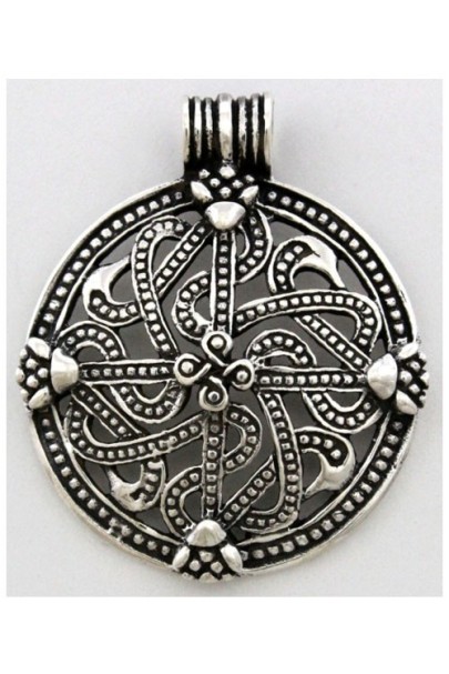 Viking Cross Pendant, Silver