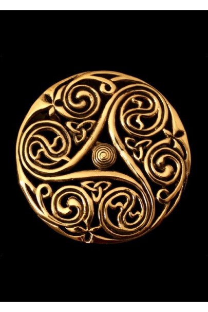 Celtic Brooch with Triskelion, Bronze