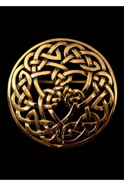 Celtic Fibula made of Bronze with Endless Knot Pattern