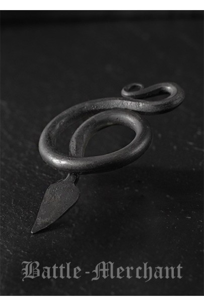 Snake Pendant, hand-forged steel