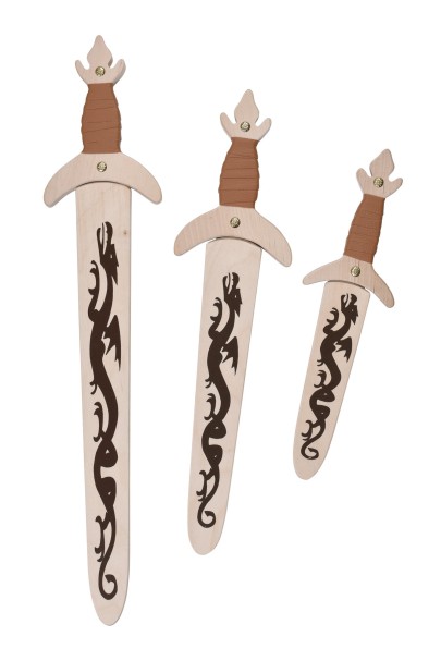 Children Knight's Sword Lindwurm, Wooden Toy, approx. 65 cm