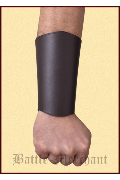 Bracer long wristband, brown