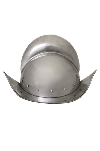 German Morion helmet, 1.6 mm steel, with leather liner and chin strap