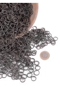 1 kg package lose chain mail rings, ID8mm, blackened