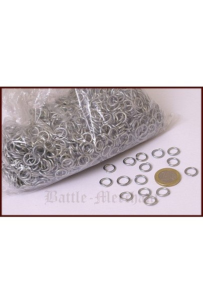 1kg package lose chain mail rings, ID8mm, zinc plated