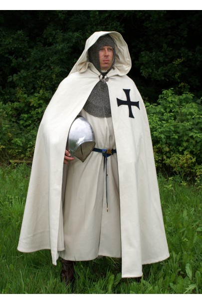 Teutonic Cloak, white with black cross