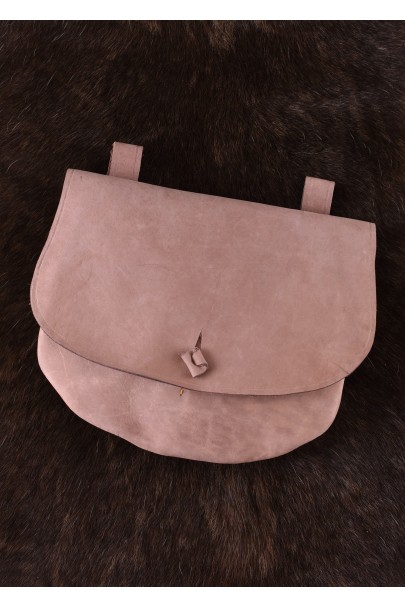 leather bag, curved shape