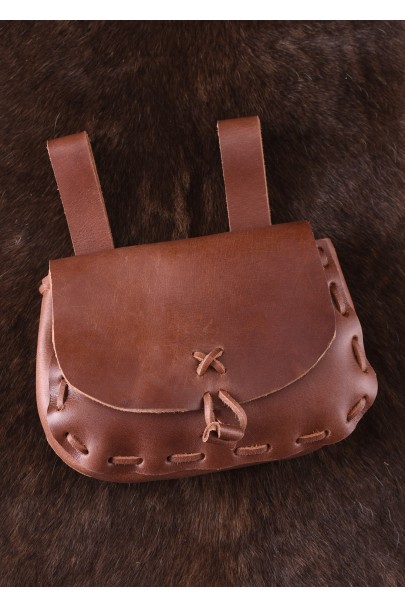 Leather pouch, tan colour
