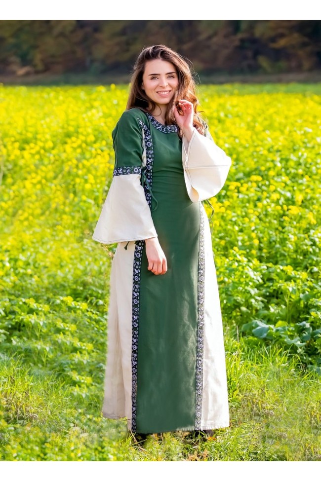 Vestido Ivanka Verde-Beige