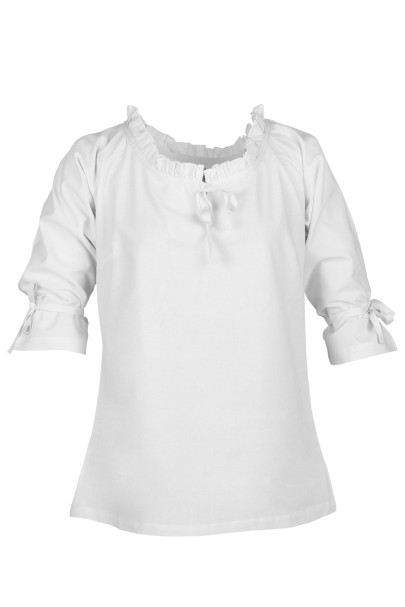 Medieval Blouse Birga, 3/4 Sleeves, white