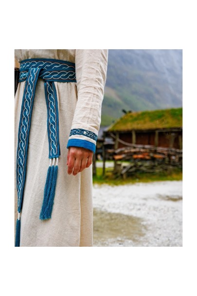 Vestido Vikingo "Lagertha" Natural / Azul
